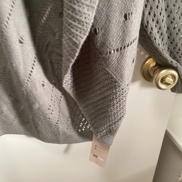 Emery Rose, gray sweater cardigan women’s size large - Picture 3 of 8